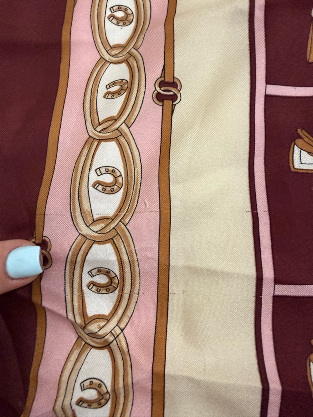 Vintage Silk Scarf Equestrian 30” - Picture 3 of 11